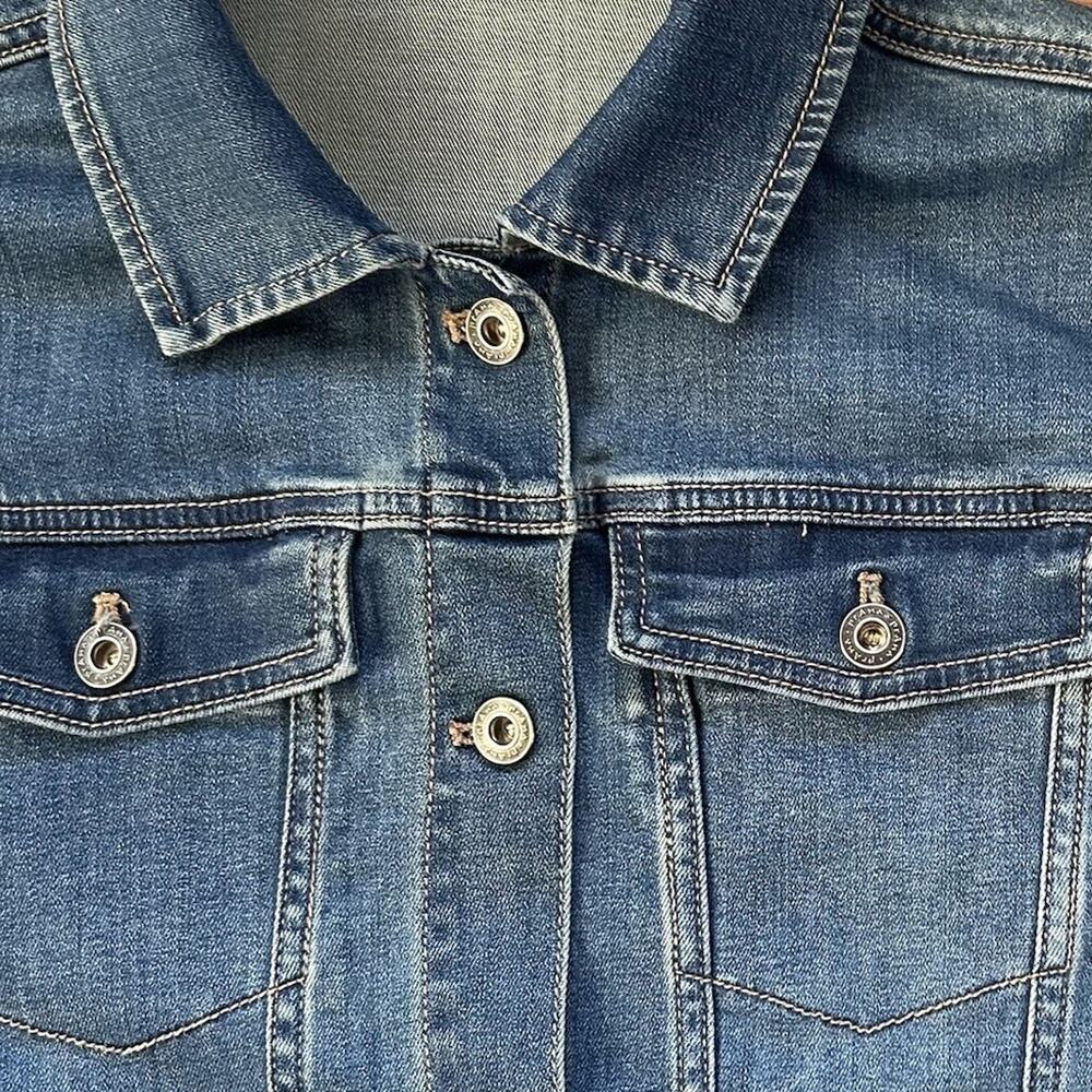 Prana Women's Detra Blue Denim Jean Jacket Size Small Oversized Organic Cotton - Picture 5 of 10